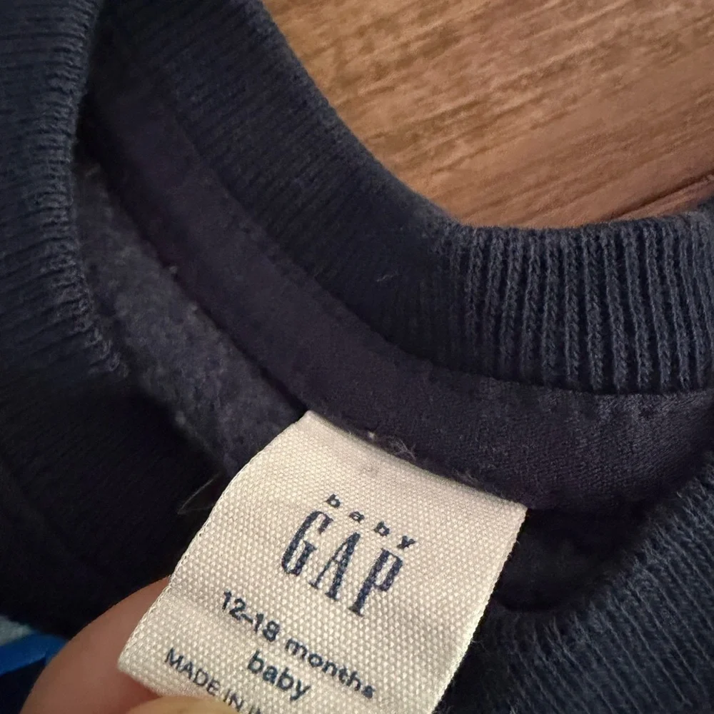 GAP Black Kids Sweatshirt with Light Blue Logo